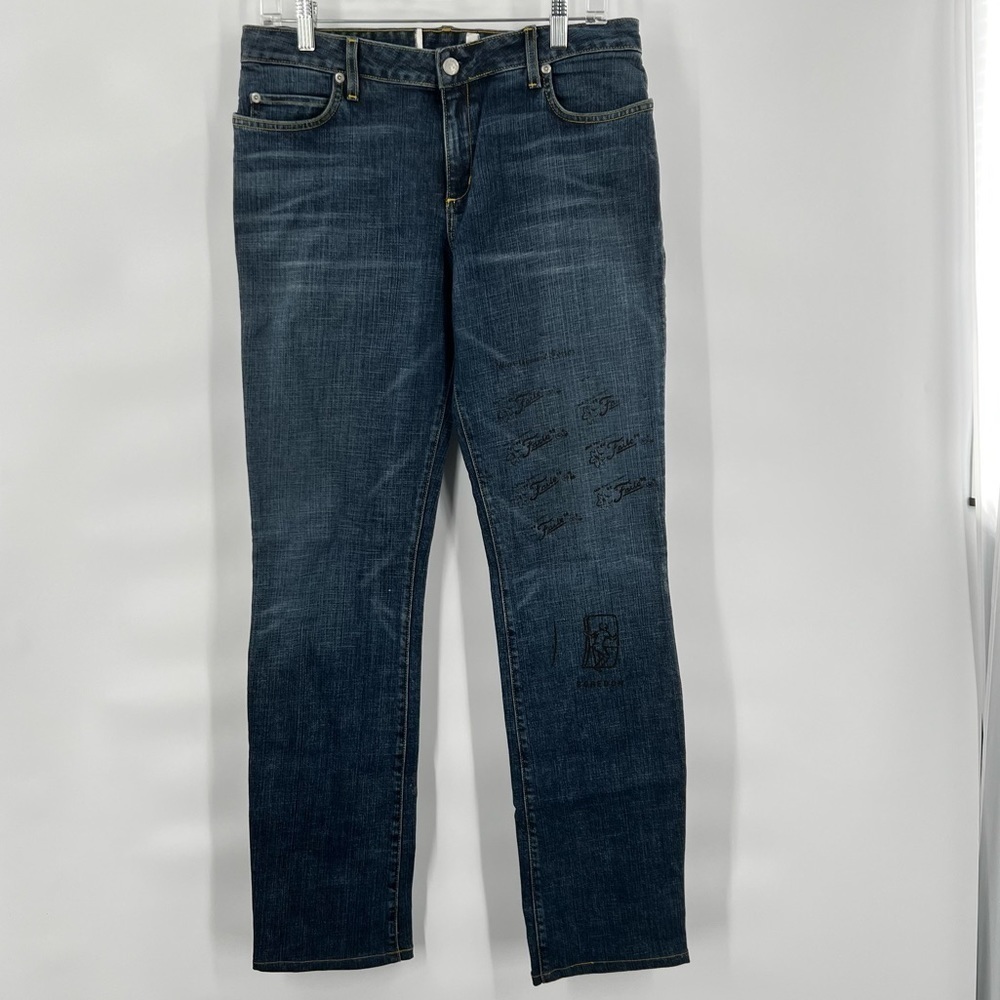 Paper Denim Cloth blue jeans Tru cubik illustration black ink